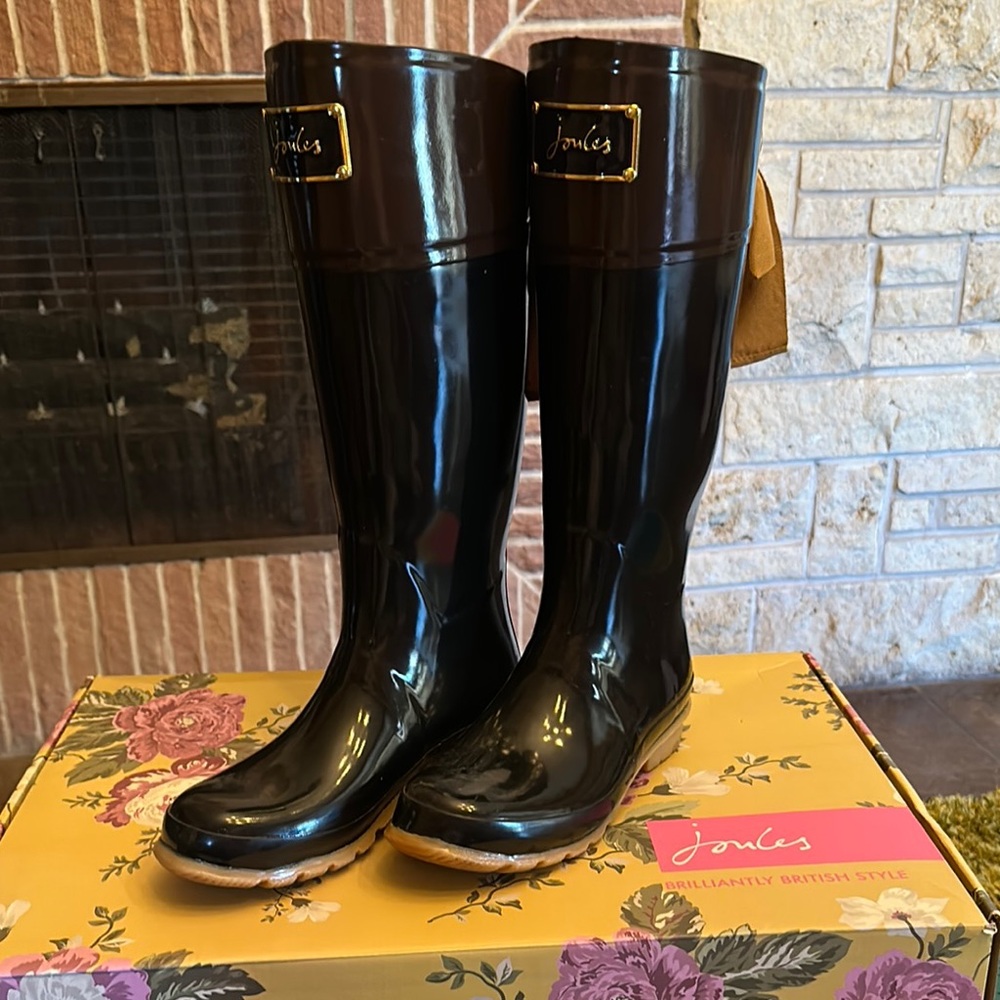Joules Black Rain Boots